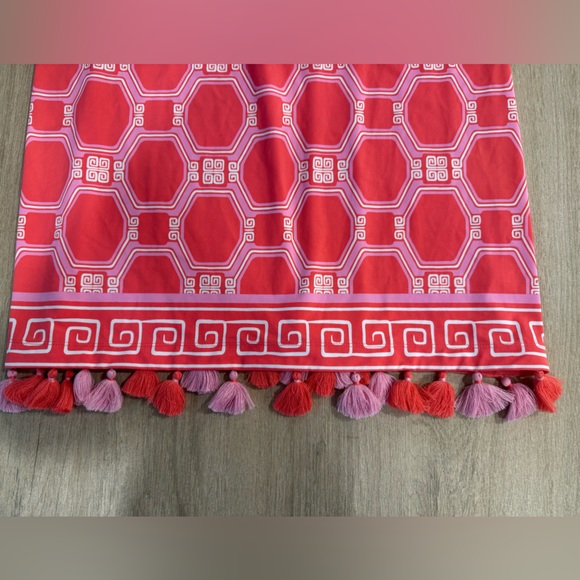 NWT Cabana Life Spring Regatta Off-the-Shoulder Smocked Dress Coverup Coral XL - Picture 8 of 16